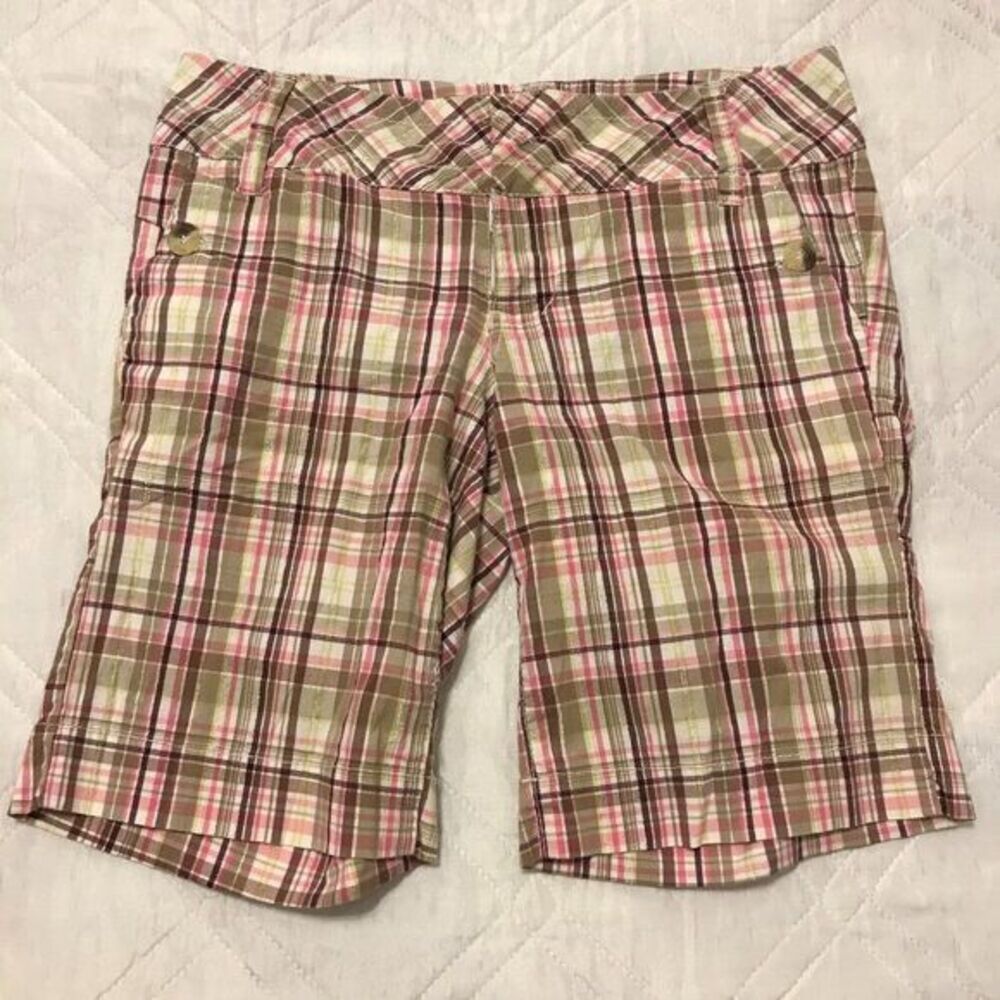 Paris Blues women's plaid bermuda shorts‎ size 9